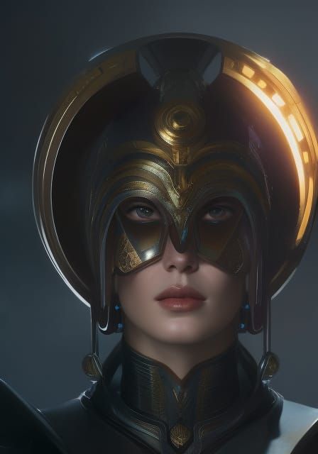 Jocasta Portrait in Hyperdetailed Art Nouveau Style