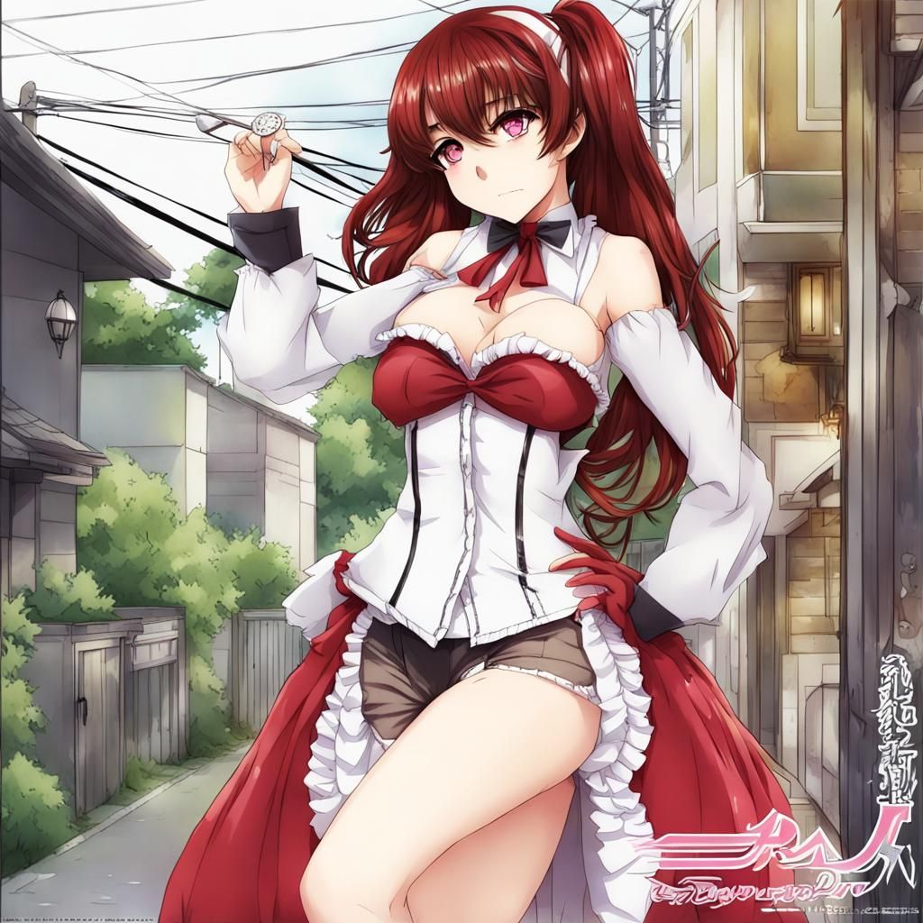 Anime Style Transvestite with Erection