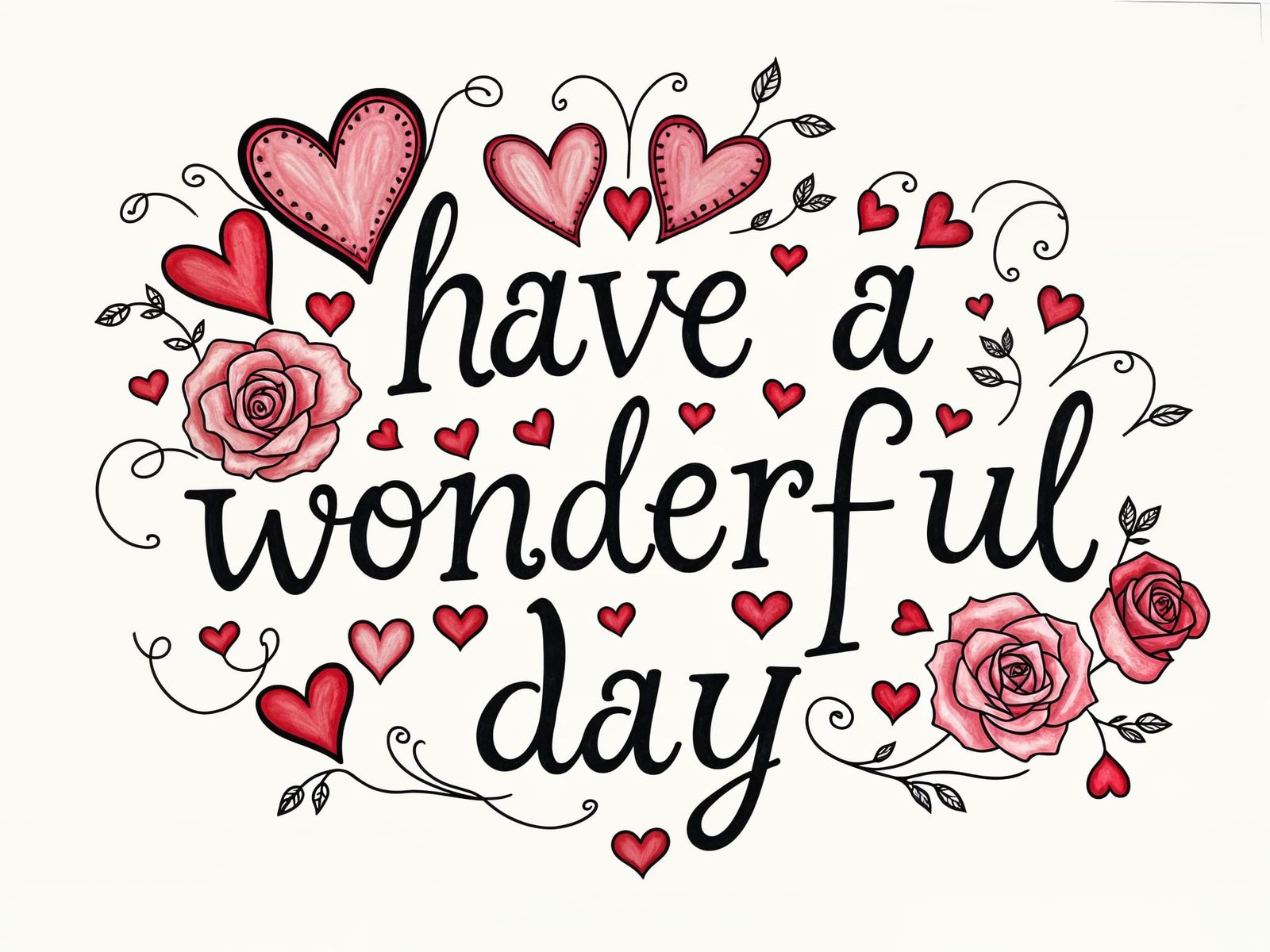 Intricate Typographic Artwork with Feminine Hand-Drawn Eleme...