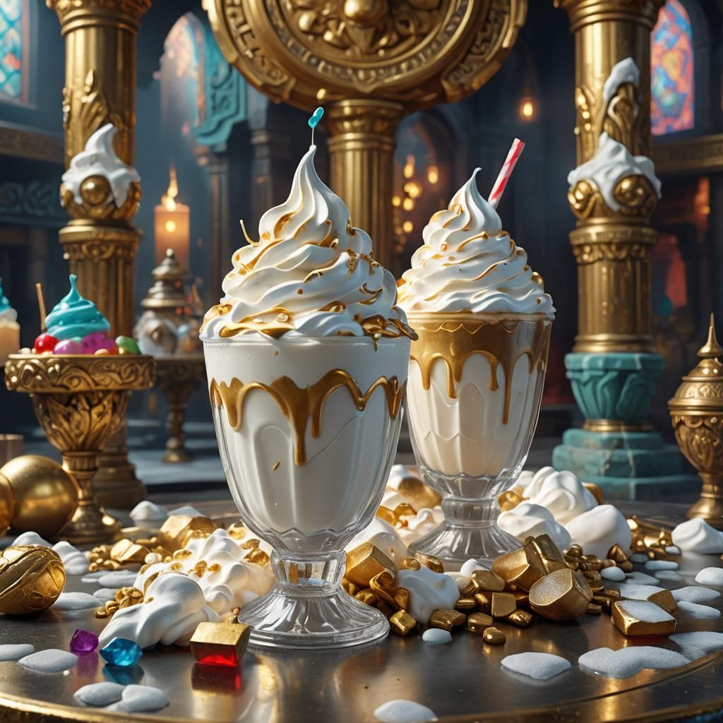 Milkshake in Ancient Temple: Digital Matte Painting