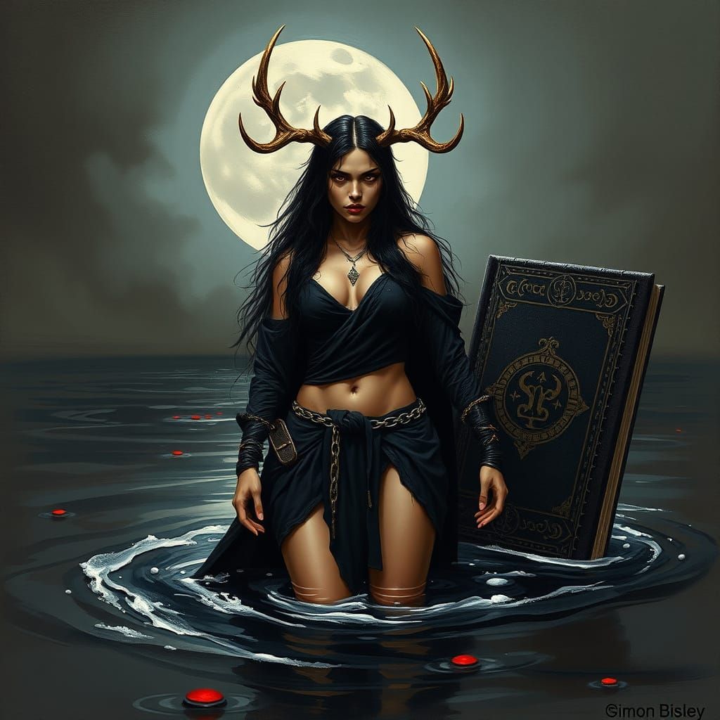 Gothic Sorceress Radiating Forbidden Magic