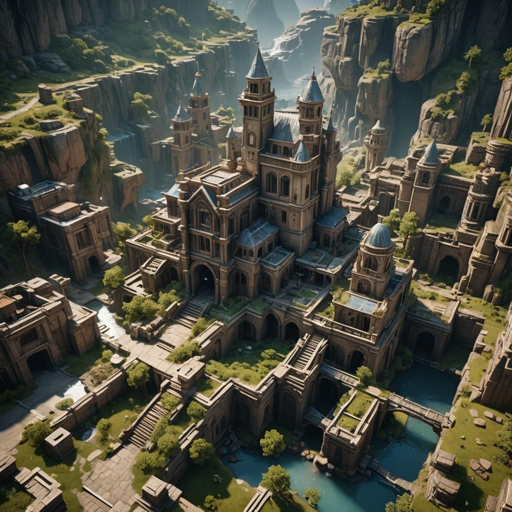 Endless Immortal Process in 3D Game Cinematic Style