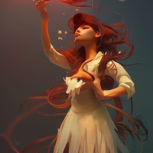 Cute Puppet Concept Art in Art Nouveau Style