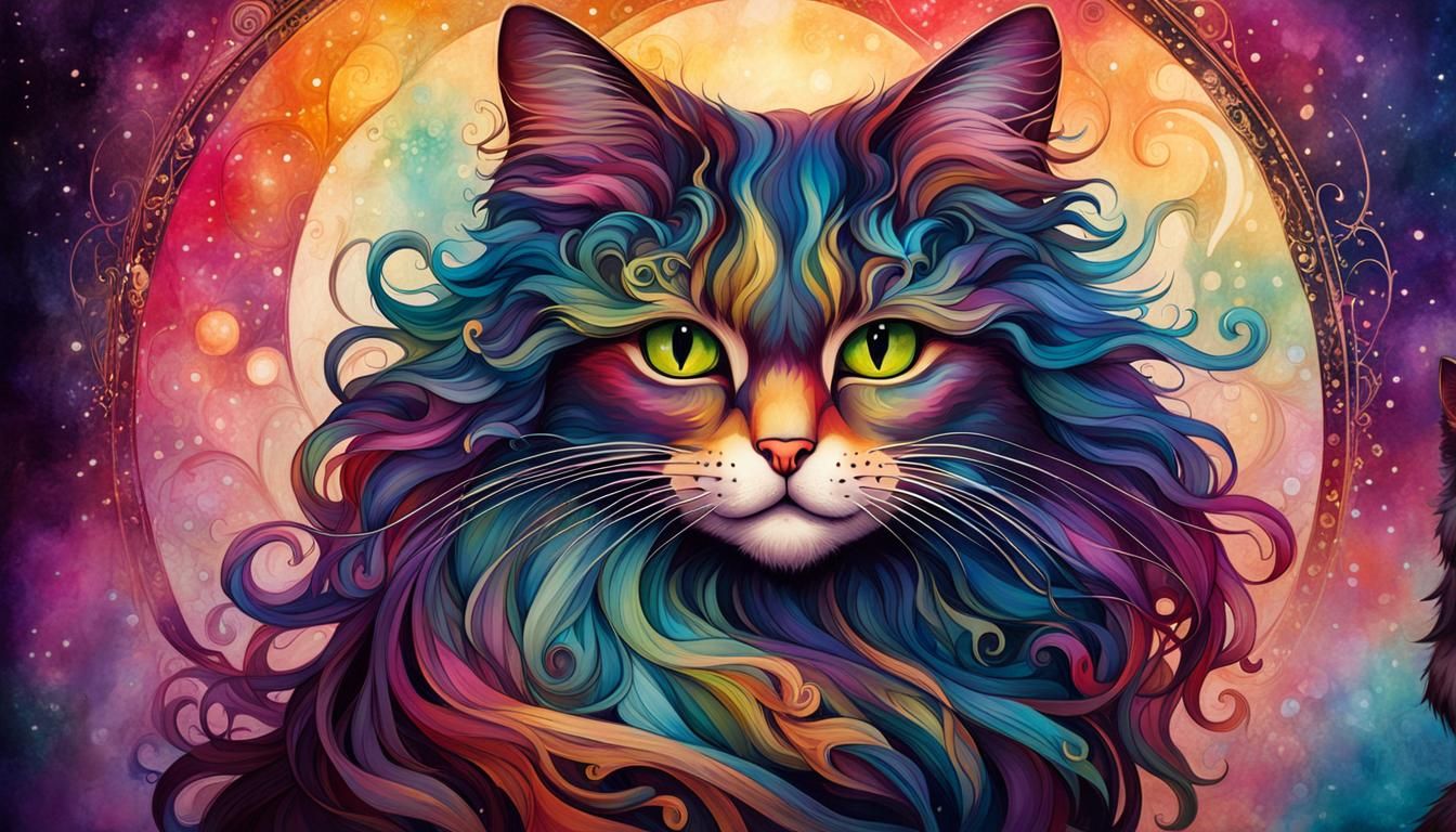 Vibrant Art Nouveau Cat in Antwerp