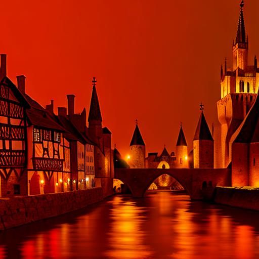 Medieval City at Night
