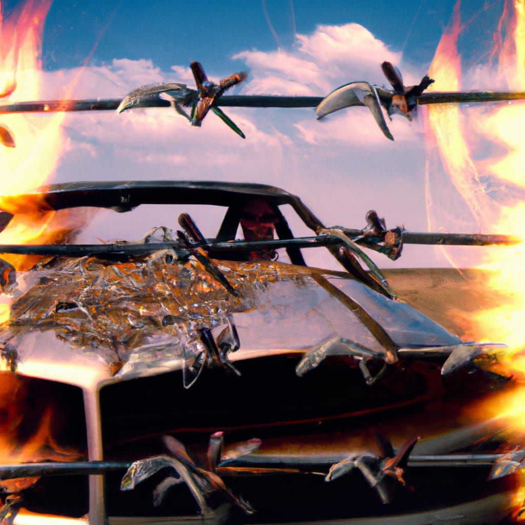 Burning Stock Car Tragedy in 1990s Style