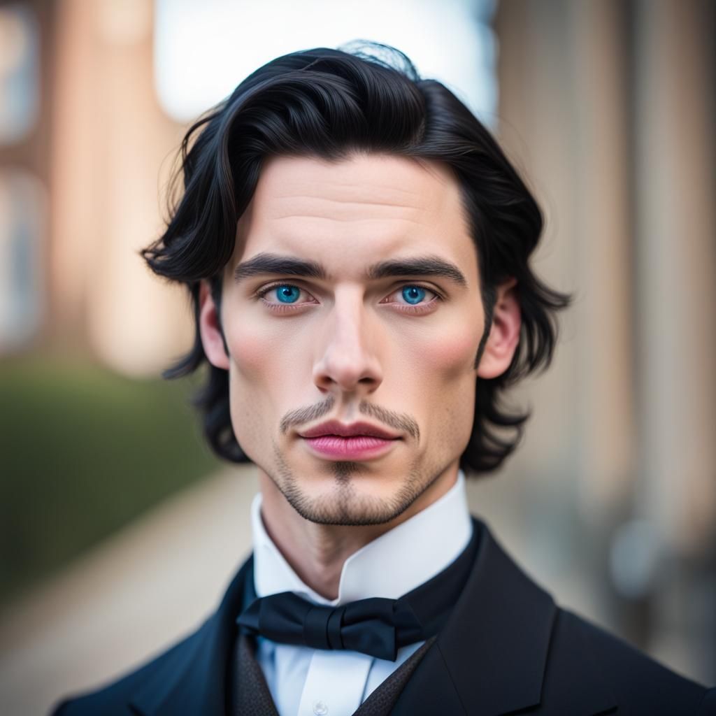 Victorian Man Portrait: Professional Photography with Bokeh