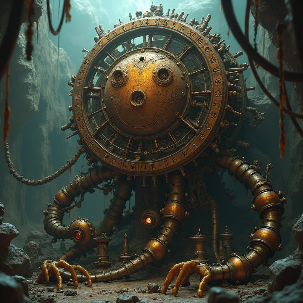 Eldritch Steampunk Engine of Malevolent Energy