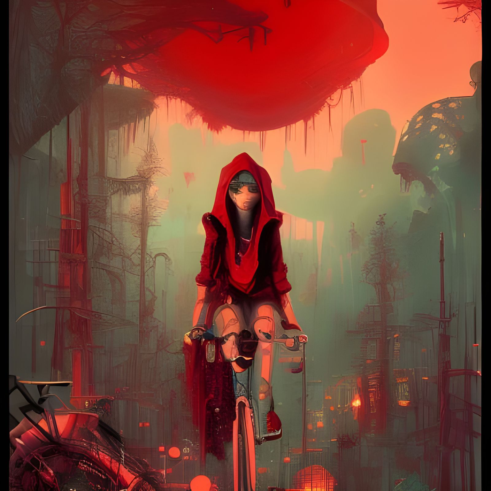 Cyber Red Riding Hood: Digital Matte Painting
