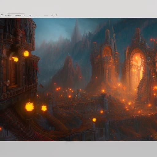 Detailed Matte Painting in Deep Color