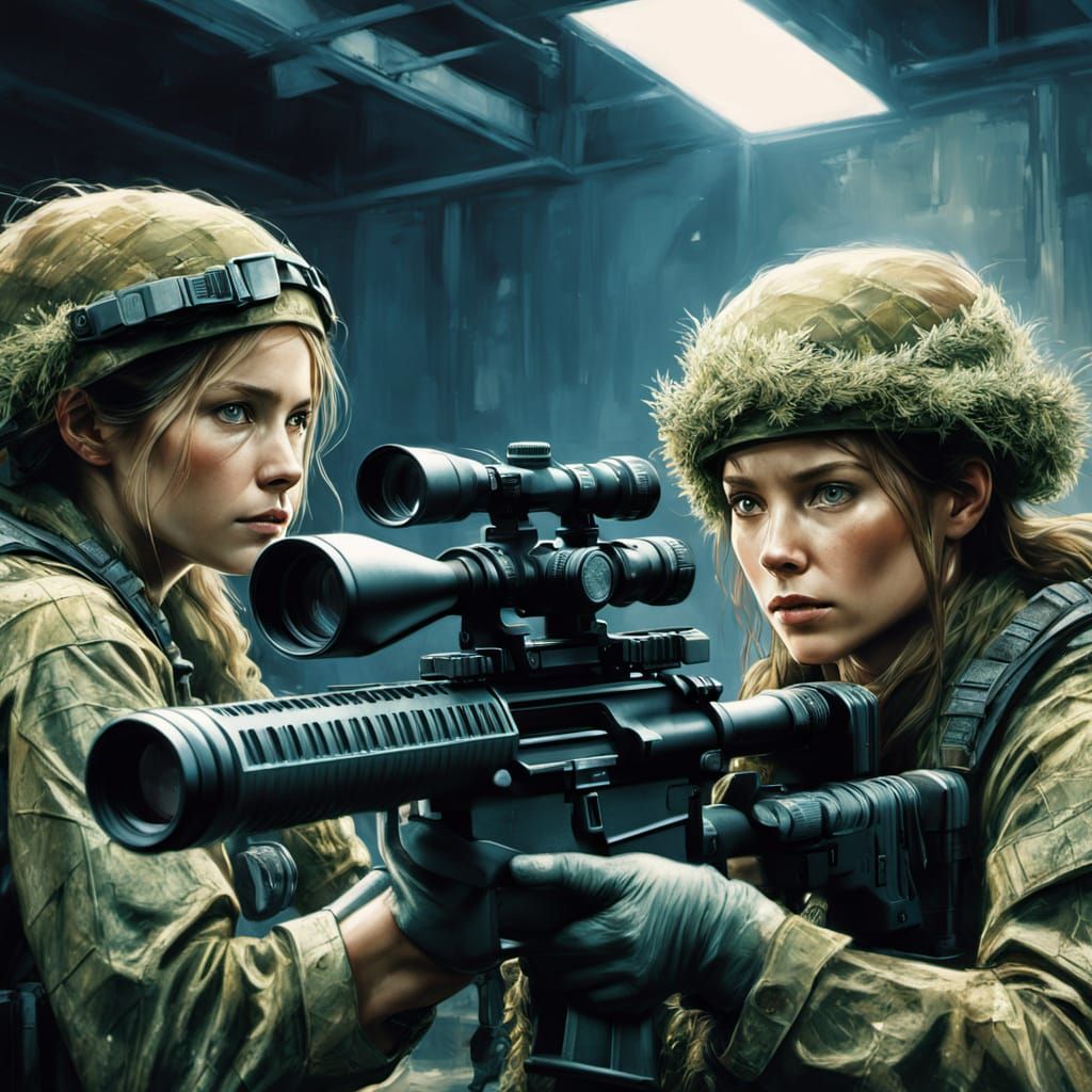 Cyberpunk Sniper in Ghillie Suit