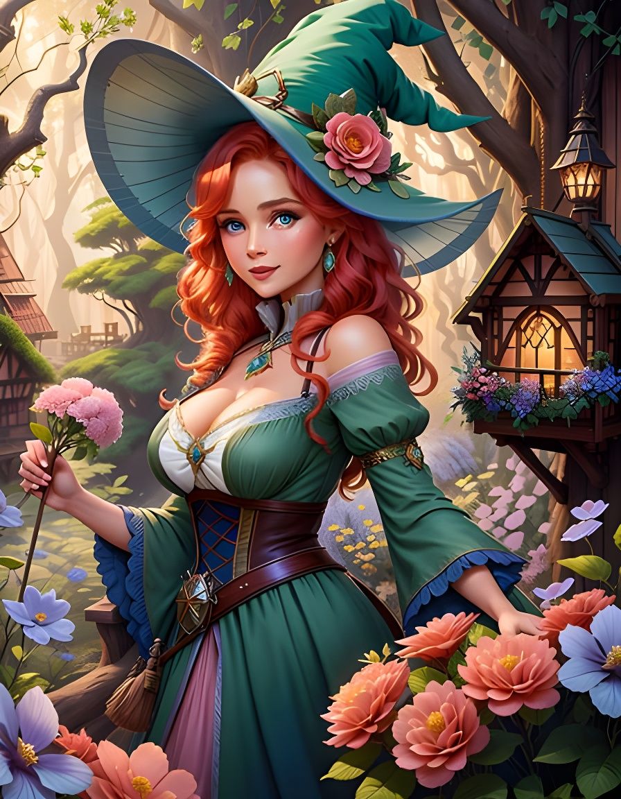 Enchanting Witch Generated from Open AI Prompt