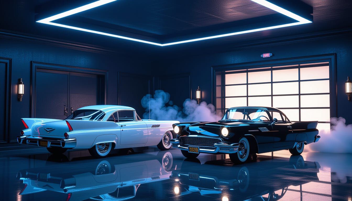 Retro-Futuristic Coupes in Californian Garage