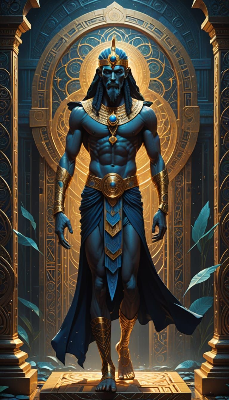 Thoth The Atlantean In Surreal Temple