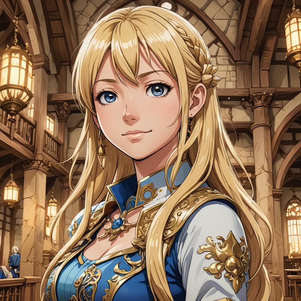 Lucy Heartfilia in Fairy Tail Guild Hall