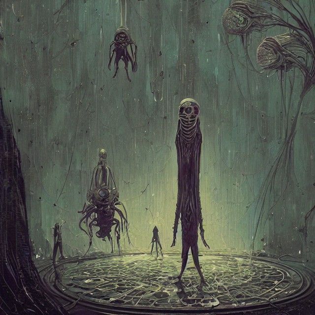 Alien Sacrament: Dark Spiritualism in Digital Illustration