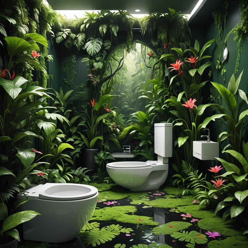 Rainforest Bathroom: Fantasy Matte Painting in Unreal Engine...