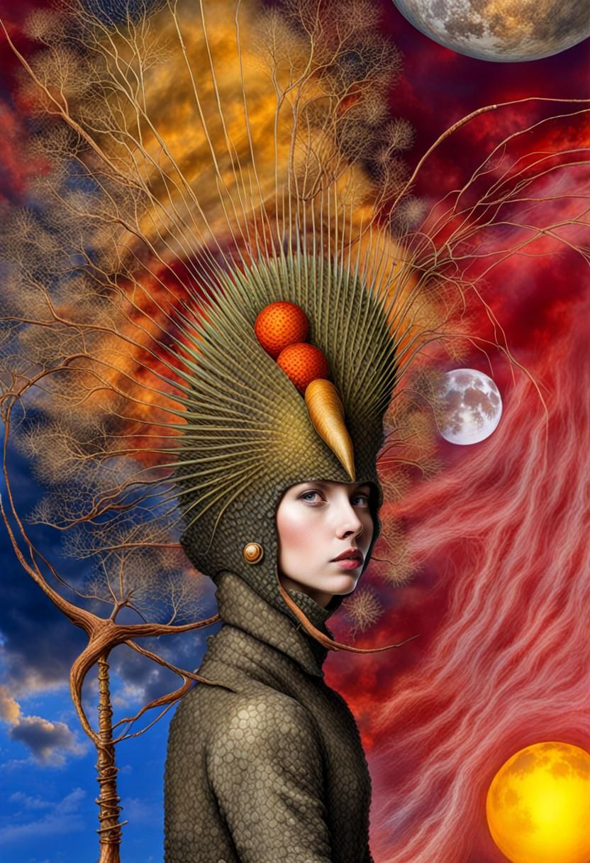 Surreal Alien Celebration in Restaurant, Photorealistic Styl...