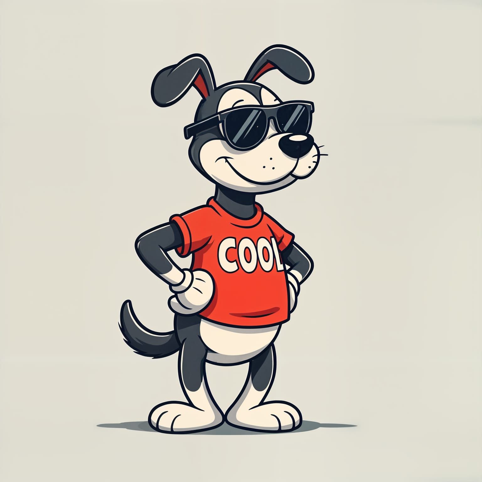 Fun Cartoon Dog in Cool Shades