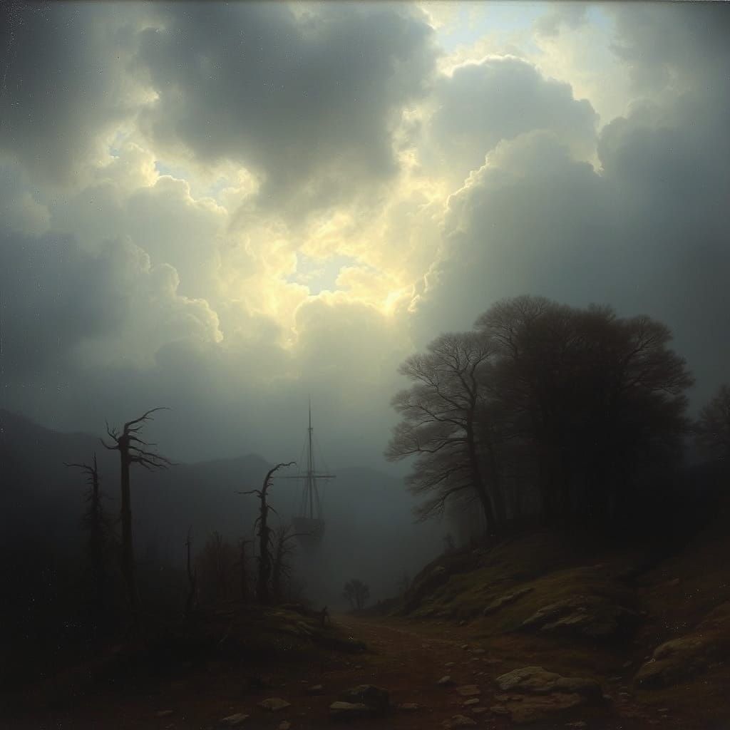 Romantic Landscape in the Style of Friedrich