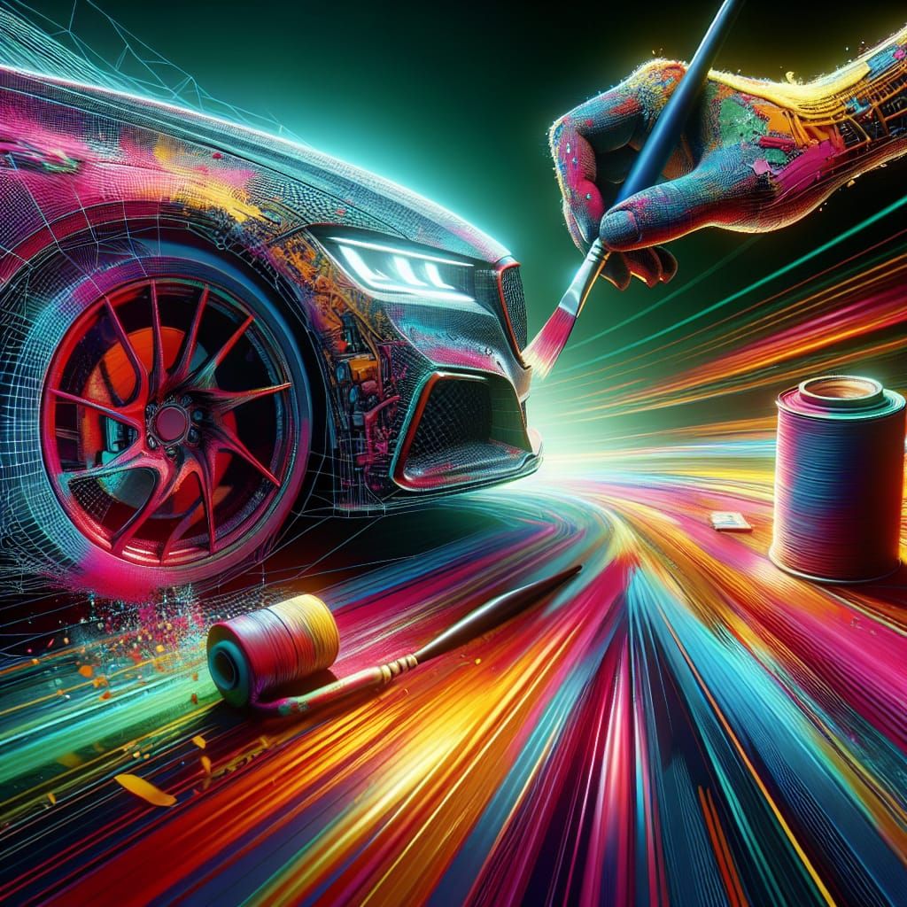 Hyperrealistic Car Touch-Up Concept Art