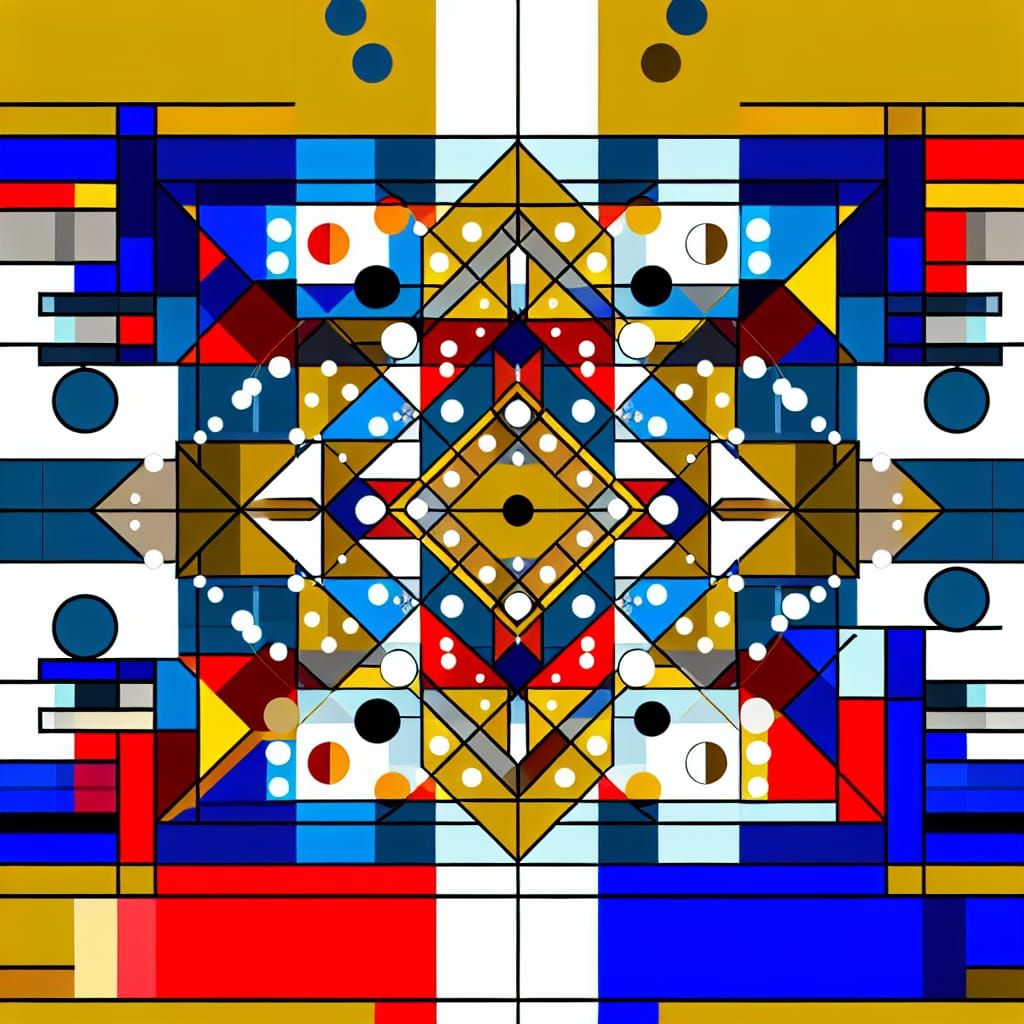 Pop Art Inspired Geometric Design in 8K