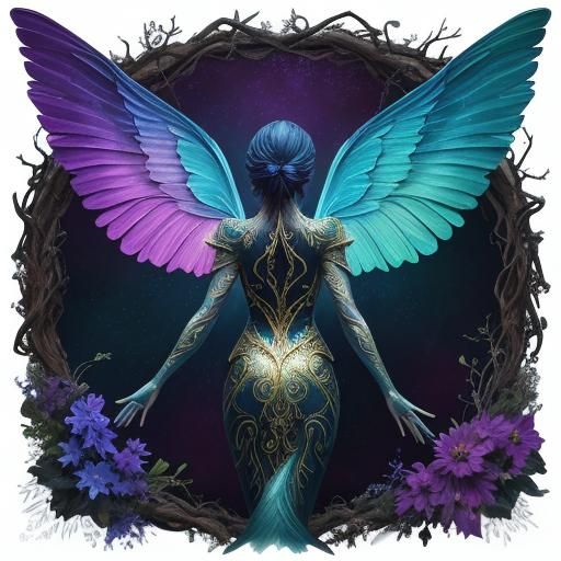 Luminescent Fairy with Iridescent Wings