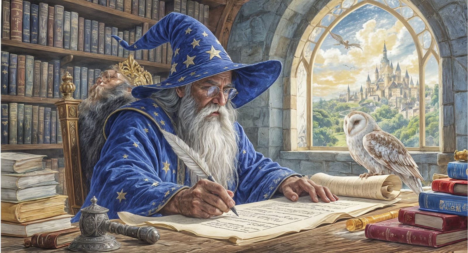 The Wizard's Study: A Fantasy Scene