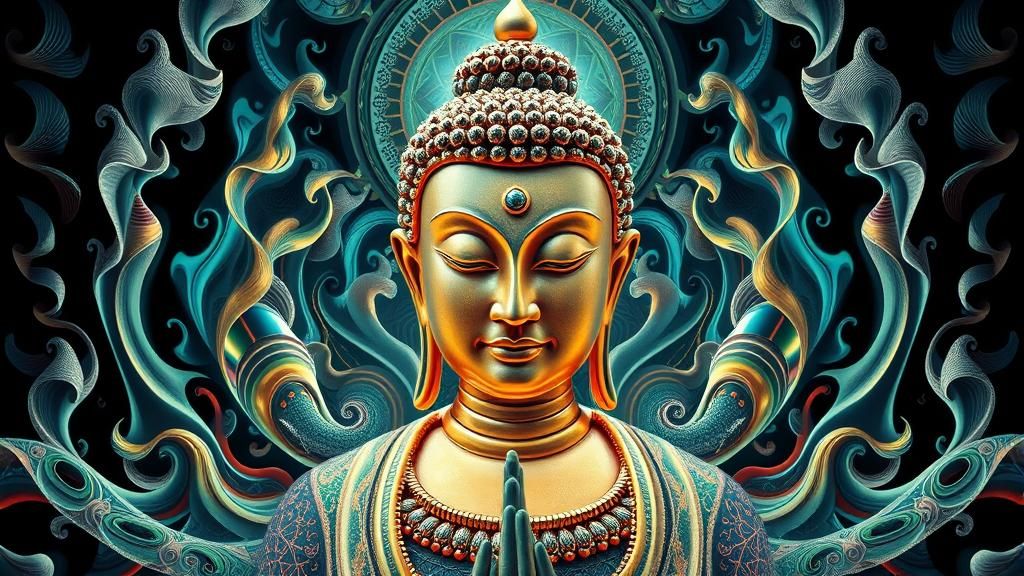 Surreal Mirrored Portrait in Escher Style