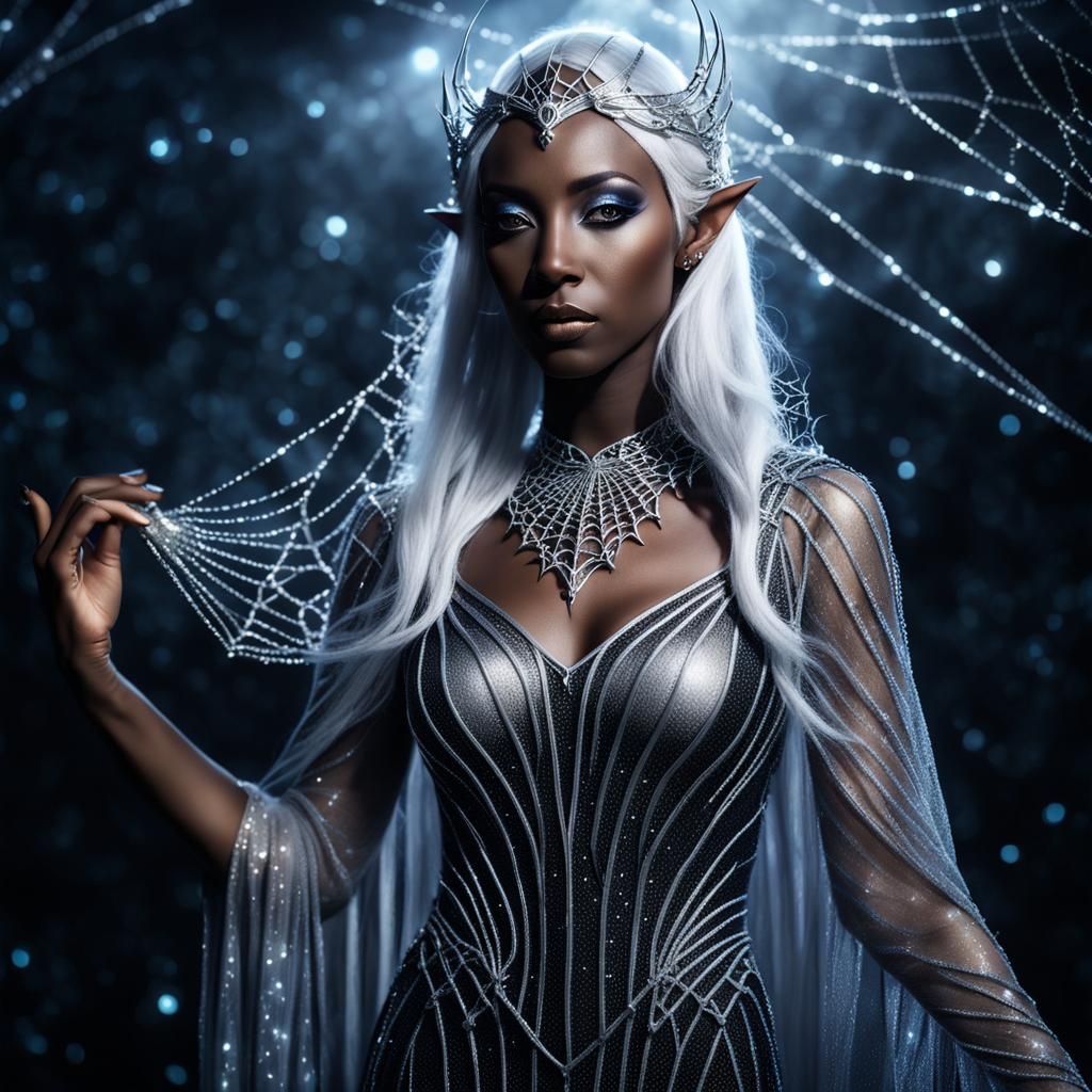 Drow Elf Portrait in Ethereal Astral Light