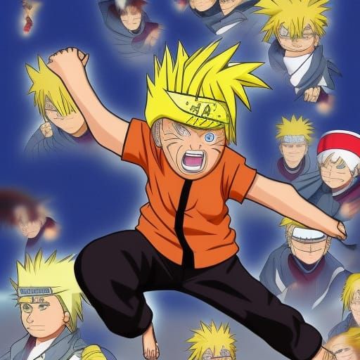 Donald Trump Naruto Running in Anime Style