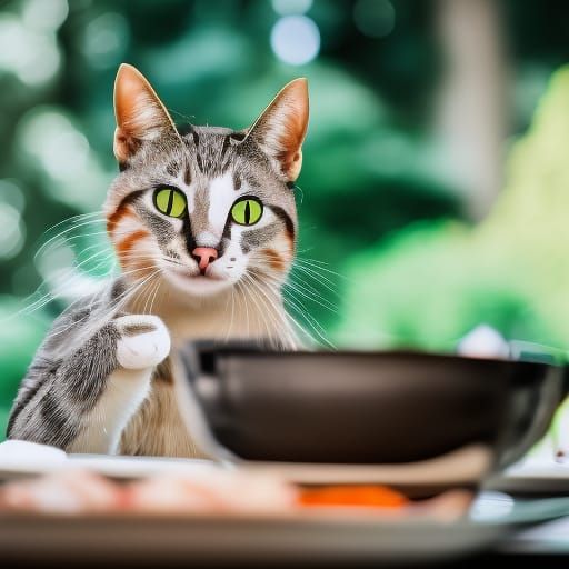 Cat Enjoys Sushi: Professional Photography