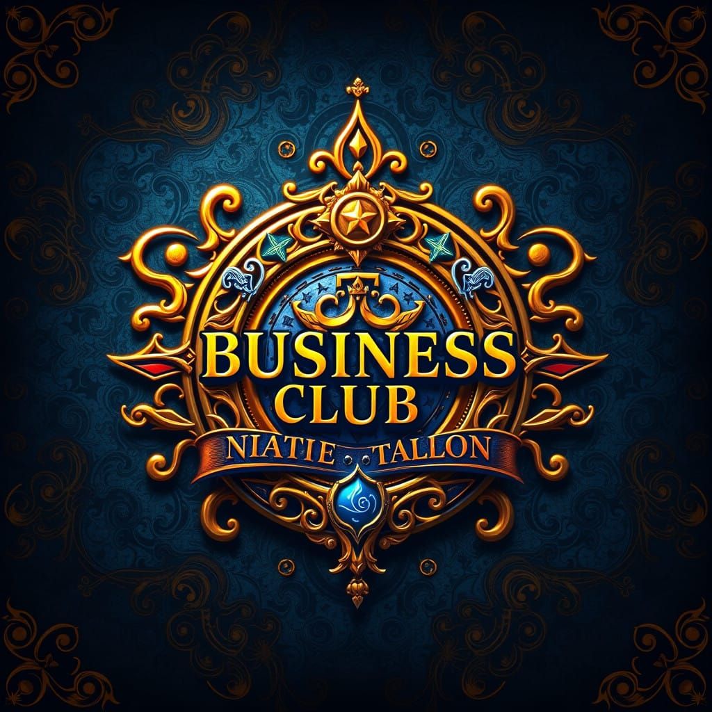 Fantastical Business Club Logo in Hyper-Detailed Unreal Engi...