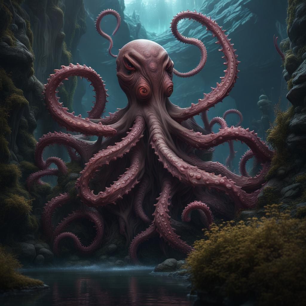 Detailed Tentacles Fantasy Concept Art