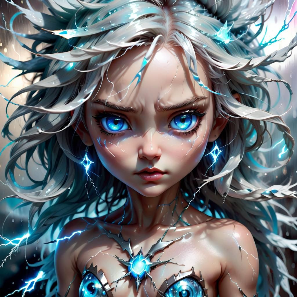 Chibi Storm Bringer with Crackling Electricity