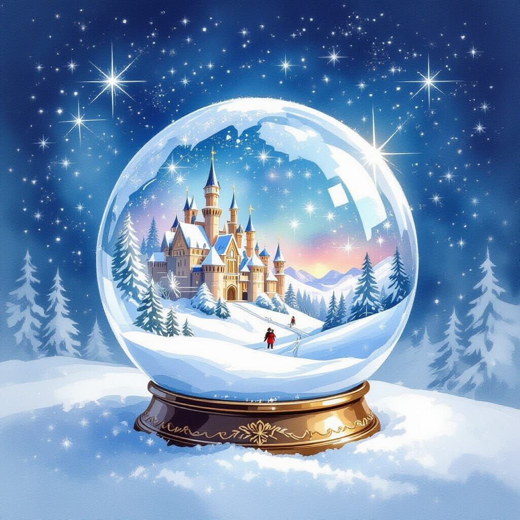Enchanted Fairy World Inside a Snow Globe