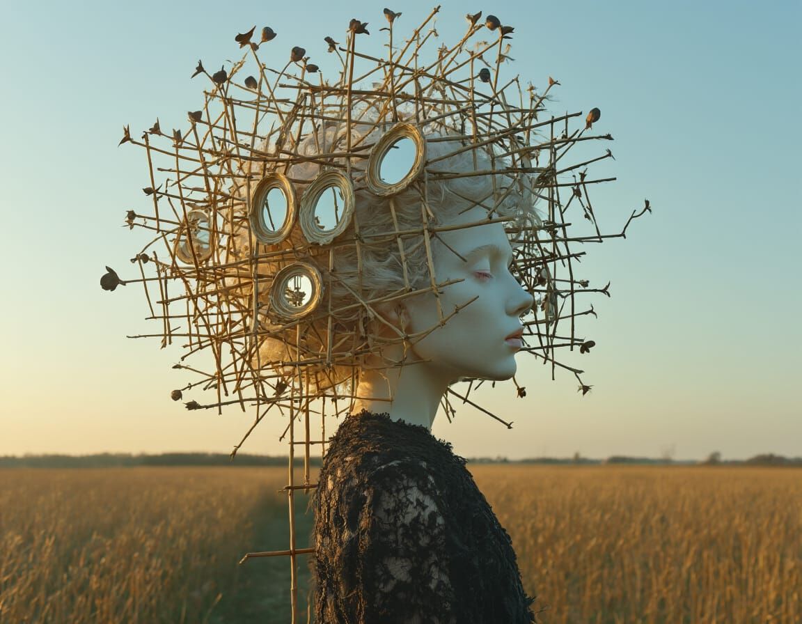 She's Hollow - Mirrors on Nature Mock Her Embodied Ivory-Whi...