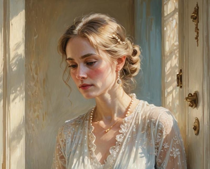 Woman Emerges with Stolen Pearls from the Sea