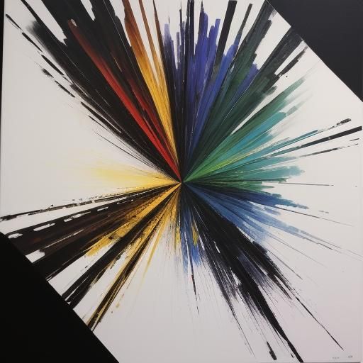 Expressionist Landscape in Triadic Fractal Colors