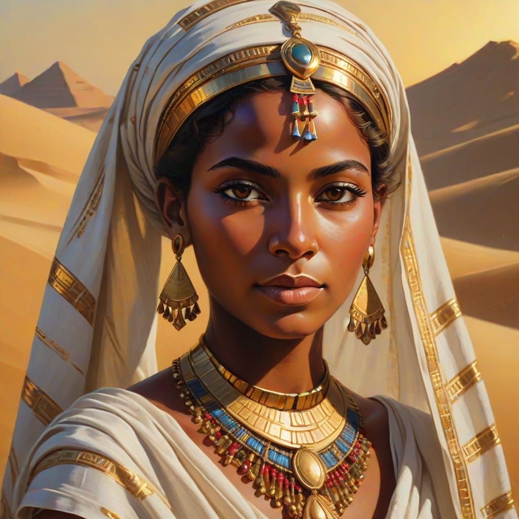 Regal Woman in Golden Splendor