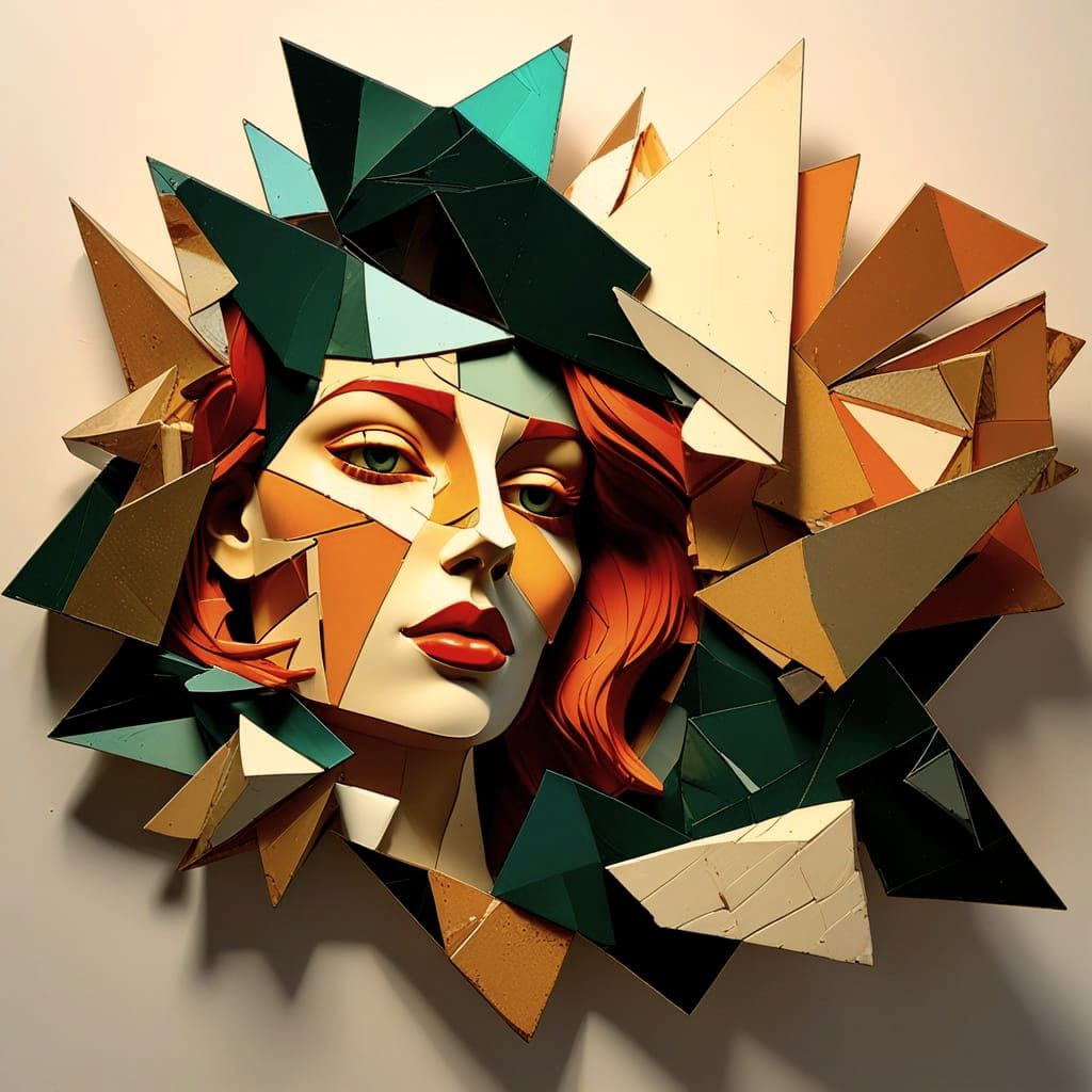 Epic Skreever Street Art of Woman in Flooded City