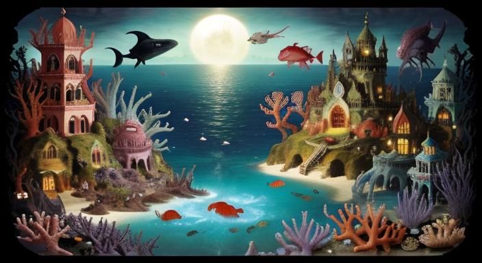 Vibrant Hellscape Teeming with Life as Alien Illustration