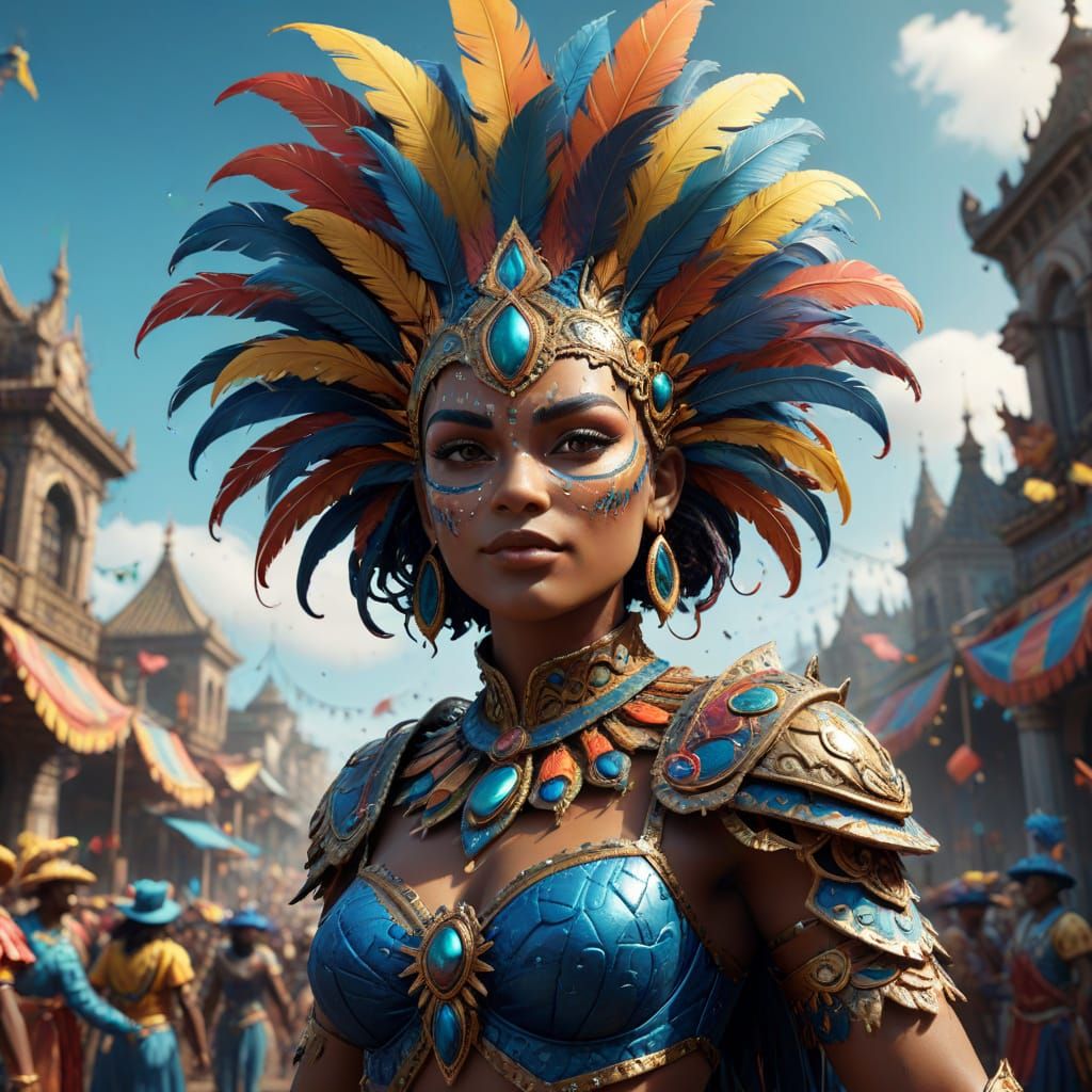 Brazilian Carnival: Detailed Fantasy Concept Art