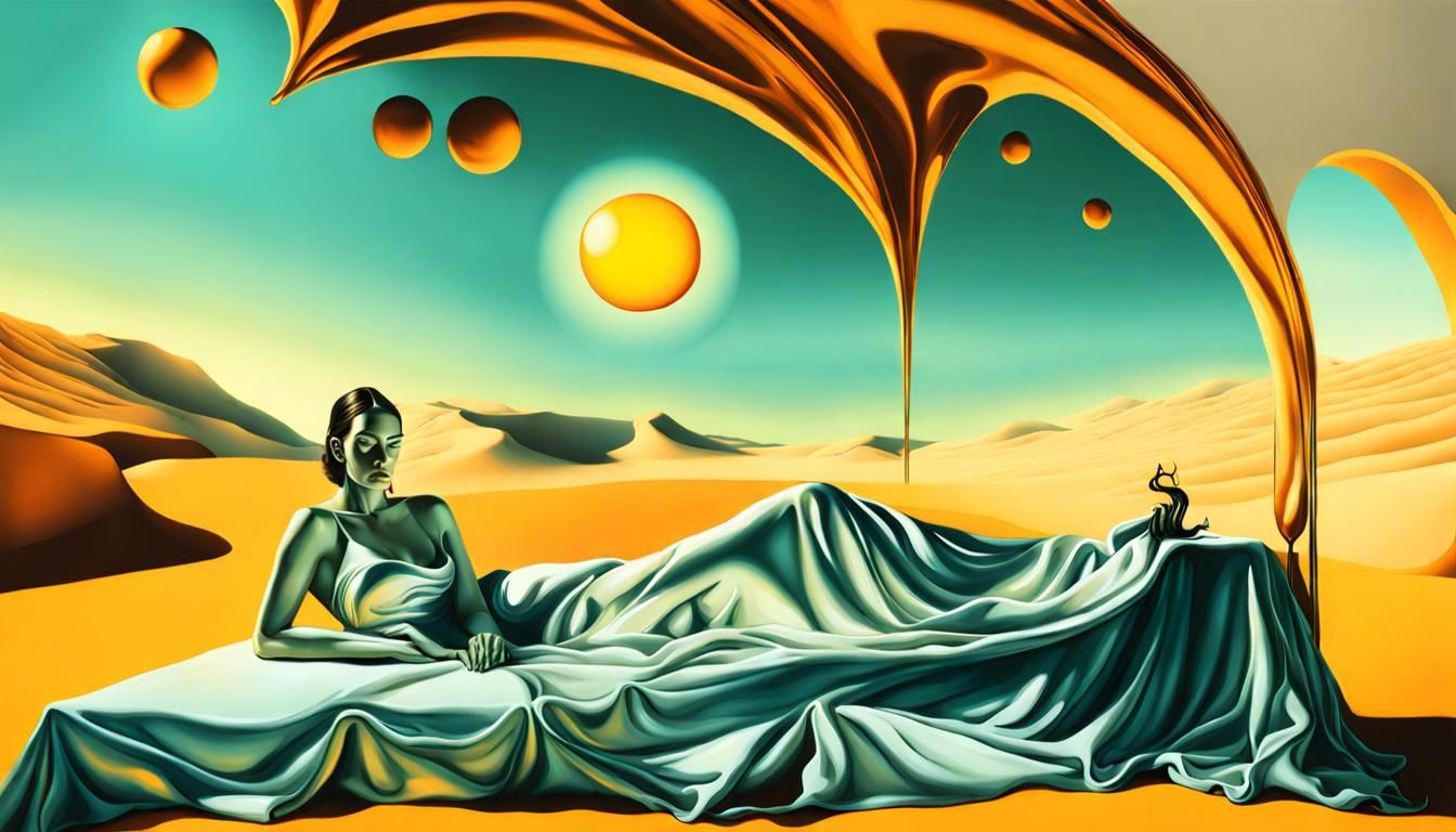 Surreal Dreamscape: A Digital Masterpiece in Orange