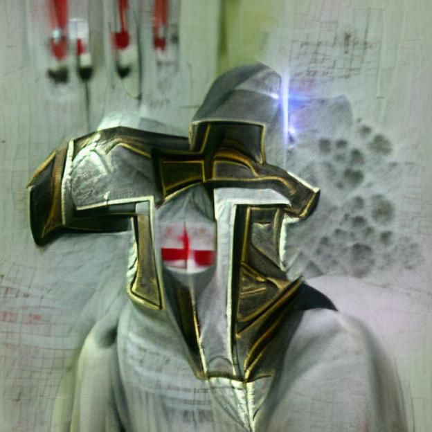 Templar Knight in Digital Art Style