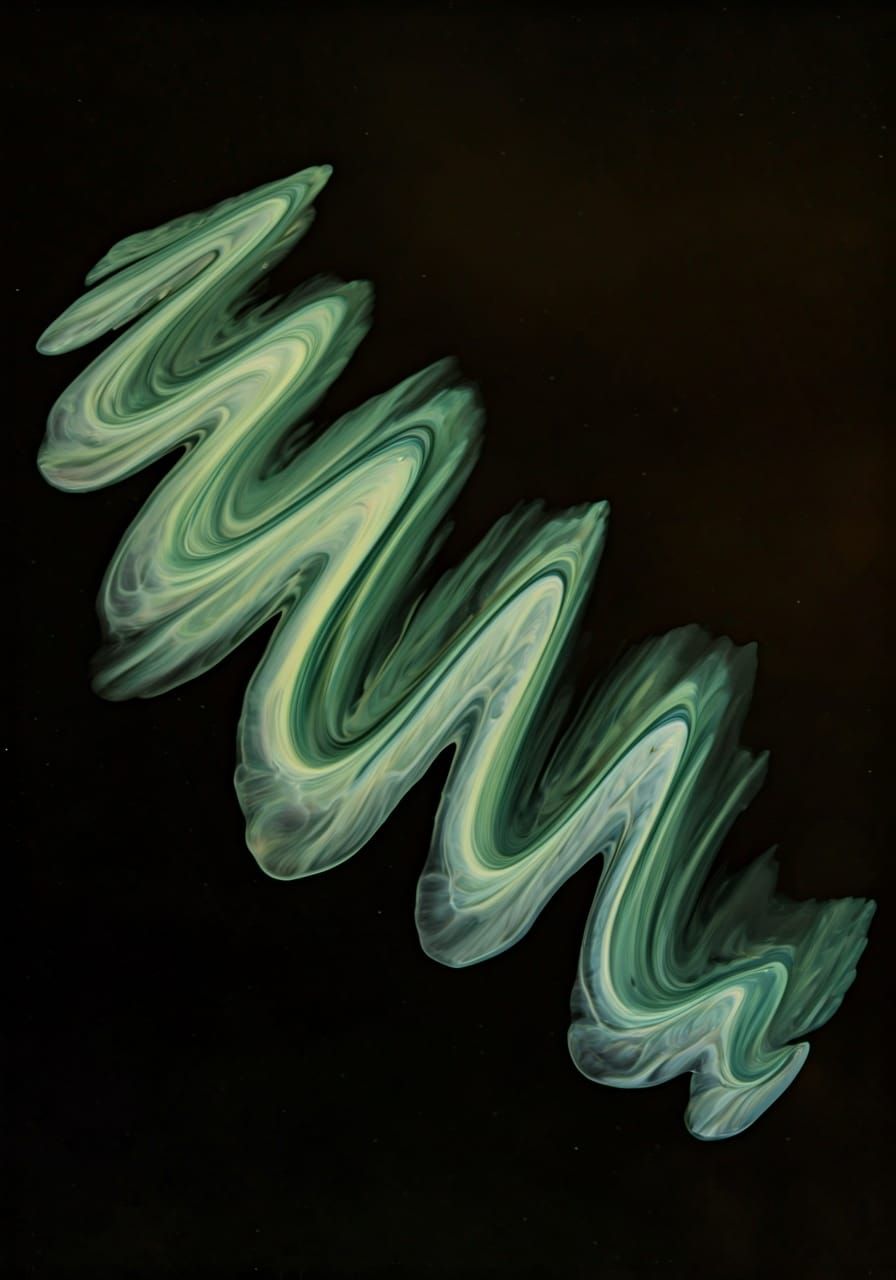 Acrylic Wash Painted on Glass Canvas Namescape Chromophore