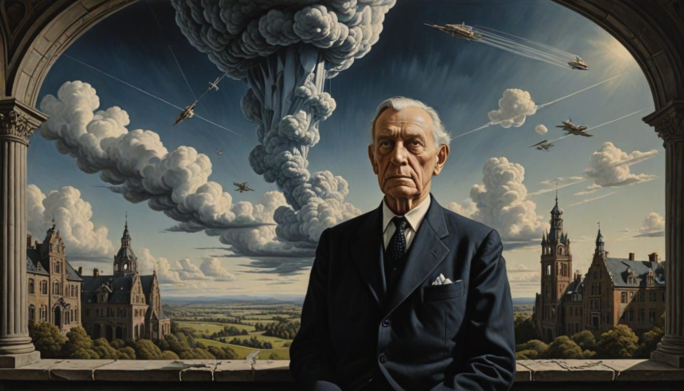 Metaphysical Painting of Inner Questions in Surrealist Style