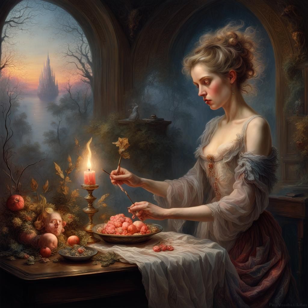 Forbidden Magic at Dawn: Detailed Matte Painting