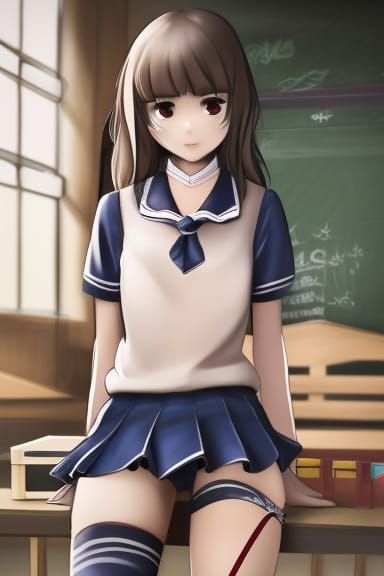 AI School Girl Image