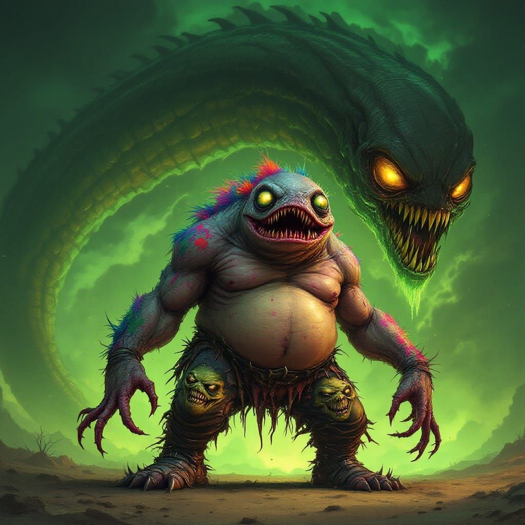 Bio-Mechanical Horror in Toxic Landscape